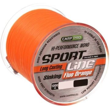 Fir Monofilament Carp Pro Sport Line, Fluo Orange, 1000m