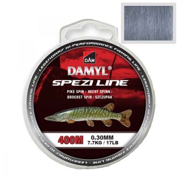 Fir Monofilament DAM Damyl New Spezi Line Pike Spin, Grey, 250m - 400m