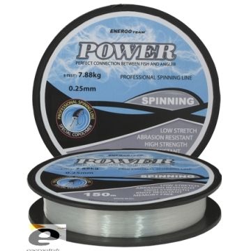 Fir Monofilament EnergoTeam Power Spin 150m Natur Alb