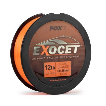 Fir Monofilament FOX Exocet Distance Casting, Fluoro Orange, 1000m