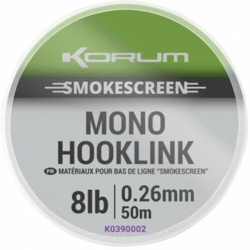 Fir Monofilament Korum SmokeScreen Mono Hooklink, 50m