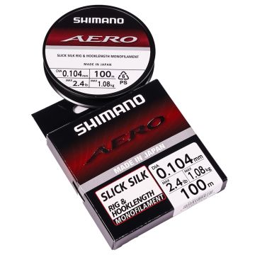 Fir Monofilament Shimano Aero Slick Silk Rig, Transparent, 100m