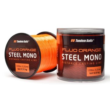 Fir Monofilament Tandem Baits Steel Mono, Fluo Orange, 1200m