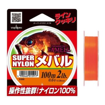 Fir Monofilament Yamatoyo Famell Super Nylon Mebaru, Portocaliu, 100m