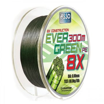 Fir Textil Asso Evergreen PE 8X, Verde, 130m