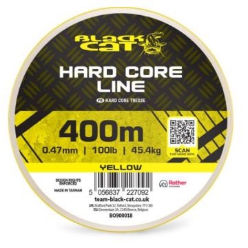Fir Textil Black Cat BC Hard Core Line, Galben, 400m