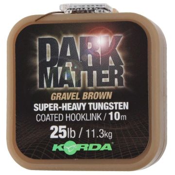 Fir Textil Cu Camasa Korda Dark Matter Super-Heavy Tungsten Coated Gravel Brown, 10m