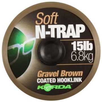 Fir Textil Cu Camasa Korda N-Trap Soft Coated Hooklink Gravel Brown, 20m