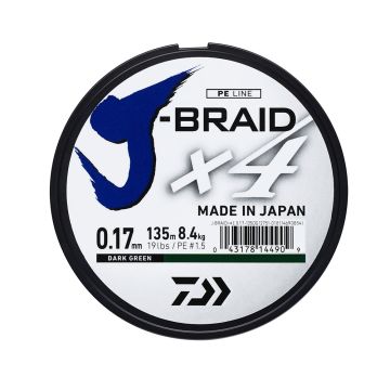 Fir Textil Daiwa J-Braid X4 135m Dark Green