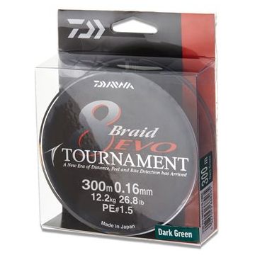 Fir Textil Daiwa Tournament 8 Braid EVO Dark Green, 300m