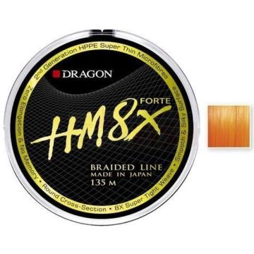 Fir Textil Dragon HM8X Forte/Toray, Orange Fluo, 135m