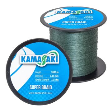 Fir Textil EnergoTeam Kamasaki Super Braid, Green, 1000m