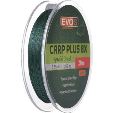 Fir Textil Evos Carp Plus 8X Special Braid, Verde, 20m