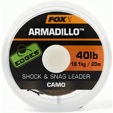 Fir Textil Fox Edges Armadillo Shock and Snag Leader, Camo, 20m