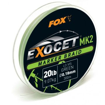 Fir Textil Fox Exocet MK2 Marker Braid Green 0.18mm 20lbs 300m