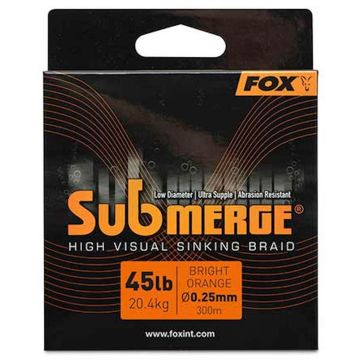 Fir Textil Fox Submerge Orange Sinking Braid, Bright Orange, 300m