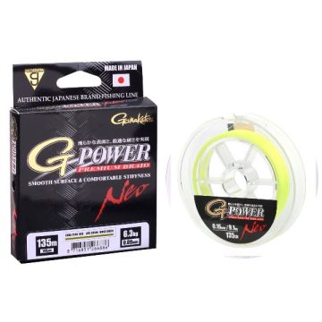 Fir Textil Gamakatsu G-Power Premium Braid Fluo-Yellow, 135m