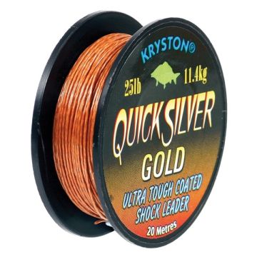 Fir Textil Inaintas Kryston Quicksilver Gold Ultra Tough Coated Shock Leader, 20m