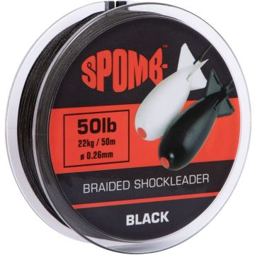 Fir Textil Inaintas Spomb Braided Shockleader, Black, 0.26mm, 22kg, 50m