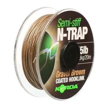 Fir Textil Korda N-Trap Semi Stiff, Gravel Brown, 20m