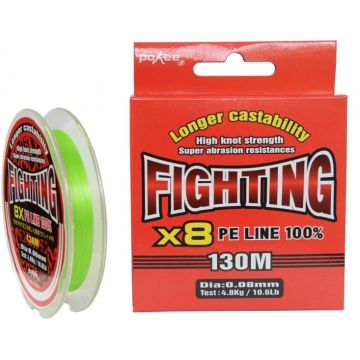 Fir Textil Pokee Fighting Braid X8 PE, Lime Green, 130m