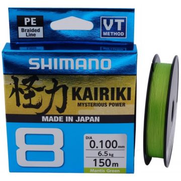 Fir Textil Shimano Kairiki 8 Braided Line, Mantis Green, 150m