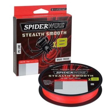 Fir Textil SpiderWire Stealth Smooth 8 Braid, Code Red, 150m