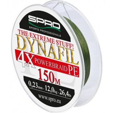 Fir Textil Spro Dynafil PE Braid, Verde, 150m