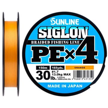 Fir Textil Sunline Siglon PE X4, Orange, 150m