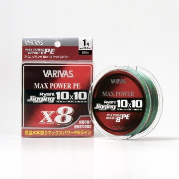 Fir Textil Varivas Avani Jigging 10x10 Max PE X8, Multicolor, 300m