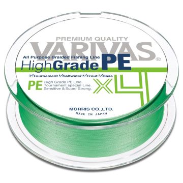 Fir Textil Varivas High Grade PE X4, Flash Green, 150m