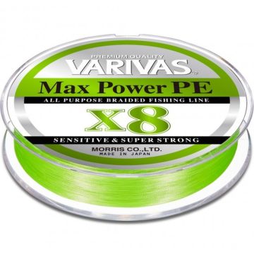 Fir Textil Varivas Power PE X8, Lime Green Fluo, 150m