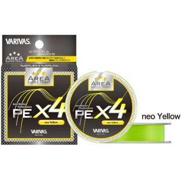 Fir Textil Varivas Super Trout Area Premium PE X4, Neo Yellow, 75m