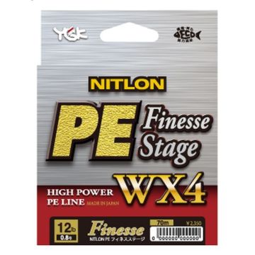 Fir Textil YGK Nitlon PE Finesse Stage WX4, Rosu-Alb, 70m