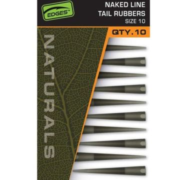 Conuri Fox Edges Clips pentru Plumb Pierdut Fox Edges Naturals Naked Line Tail Rubbers, Nr.10, 10buc/plic
