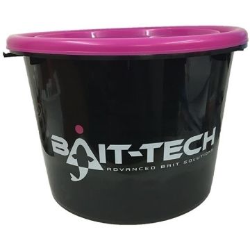 Galeata Bait-Tech Groundbait Bucket & Lid Black/Pink, 17l