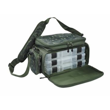 Geanta Mitchell MX Camo Stacker Bag M + 3 Cutii, Green Camo, 42x34x20cm