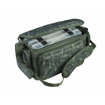 Geanta Mitchell MX Camo Tackle Bag L + 3 Cutii, Green Camo, 47x 6x24cm
