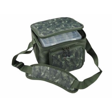 Geanta Mitchell MX Camo Tackle Bag M + 4 Cutii, Green Camo, 21x26x19cm