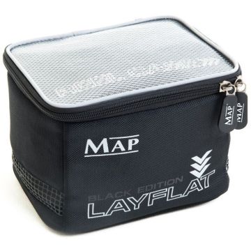 Geanta pentru Mulineta MAP Parabolix Layflat Reel Case Black Edition, 20x15x15cm