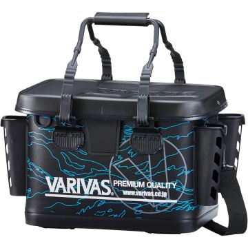 Geanta Varivas Tackle Bag cu Suport Lansete, 33cm, Blue