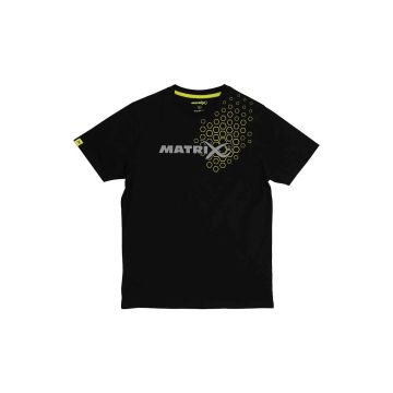 Tricou Matrix Hex Print, Black
