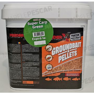 Groundbait&Pellets FeederX Super Carp Green, 3kg