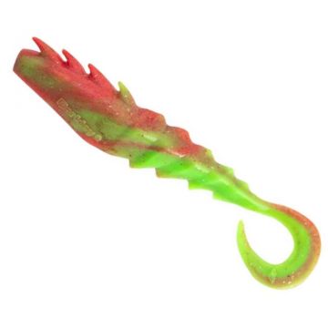 Grub Berkley Gulp! Nemesis Prawn Curl Tail Soft Bait Lure, Nuclear Chicken, 7.5cm, 5bucplic