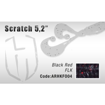 Grub Colmic Herakles Scratch 13cm Black / Red Flk 7buc/plic