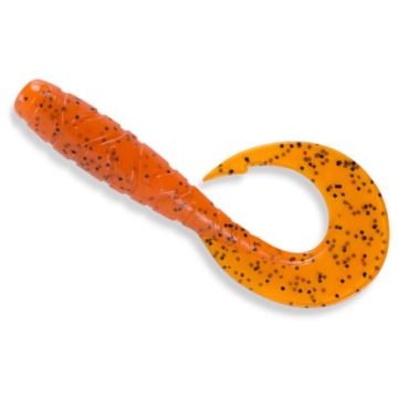 Grub FishUp Mighty Grub 3.5", 049 - Orange Pumpkin/Black, 10cm, 7buc/plic