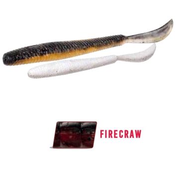 Grub Herakles Leftail Worm, Culoare Fire Craw, 12cm, 10buc/plic