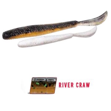 Grub Herakles Leftail Worm, Culoare River Craw, 12cm, 10buc/plic