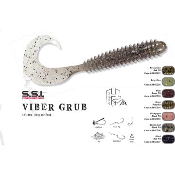 Grub Herakles Viber Grub, Black Red Flk, 11.4cm, 6buc/plic