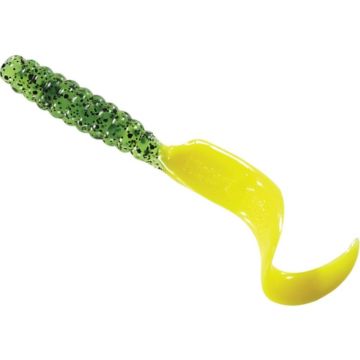Grub Mister Twister 10cm Lime Black/Yellow 5buc/plic
